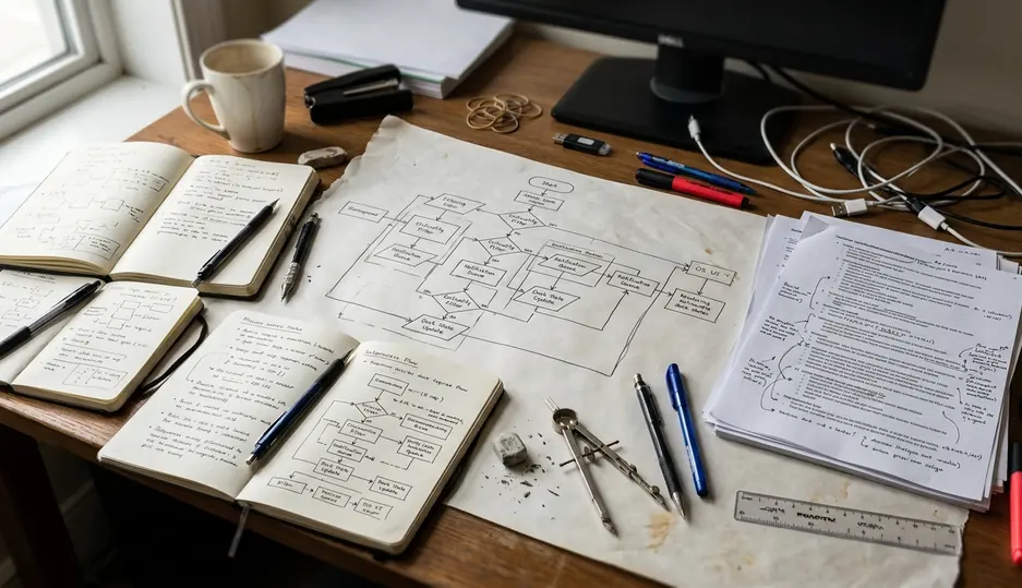 Image showing process flow
