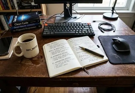 Design trends reviewed on laptop